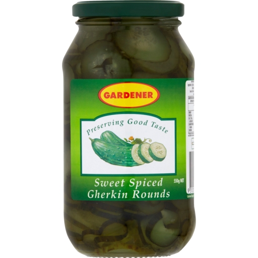 Gardener Sweet Spiced Gherkin Rounds 550g