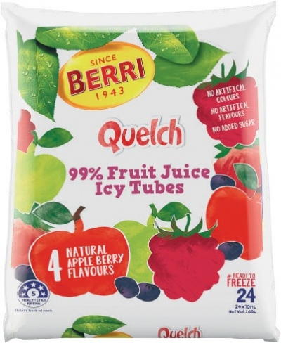 Berri Quelch Ice Block Fruit Apple Berry 24 Pack