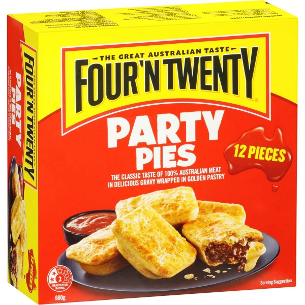 Four N Twenty Party Pies 12 Pack 600g