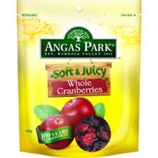 Angas Park Soft & Juicy Cranberries 140g