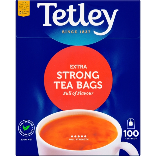 Tetley Tea Bags Extra Strong 100 Pack