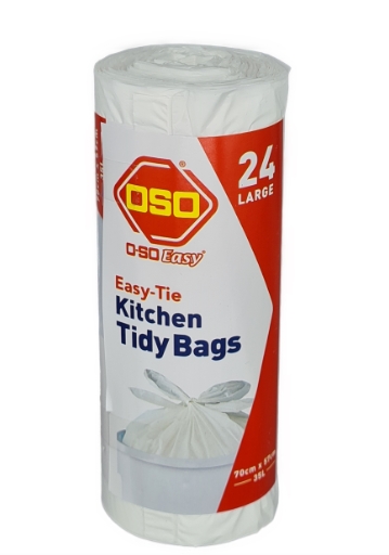 Oso Kitchen Tidy Bags Easy Tie Large 35lt 24 Pack