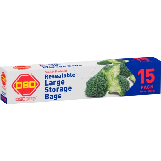 Oso Snaplock Storage Bag Large 15 Pack