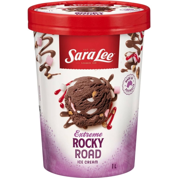 Sara Lee Ice Cream Extreme Rocky Road 1lt