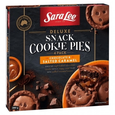 Sara Lee Snack Cookie Pies Chocolate Salted Caramel 4 Pack 380g