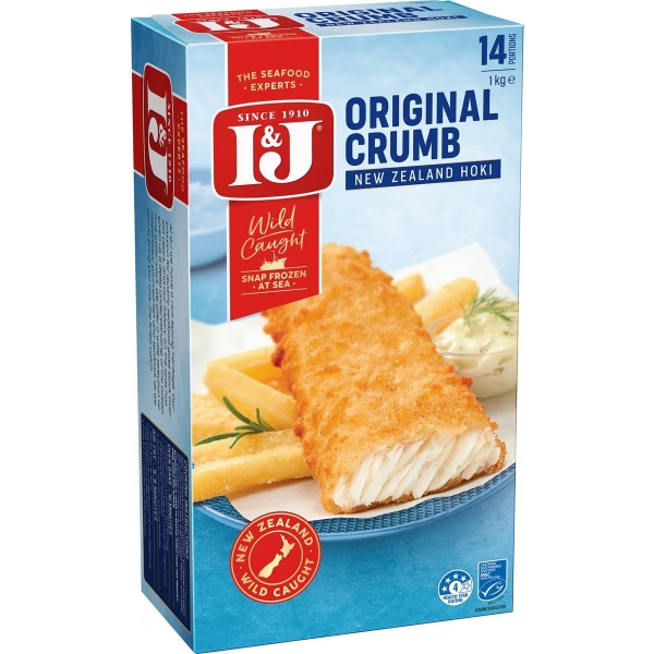 I&J Fish Fillets Original Crumb 1kg