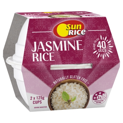 Sunrice Jasmine Rice Microwave Cup 2 x 125g