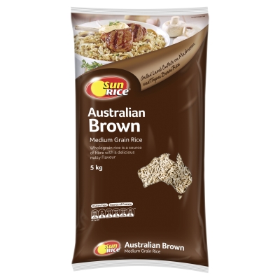 Sunrice Brown Medium Grain Rice 5kg