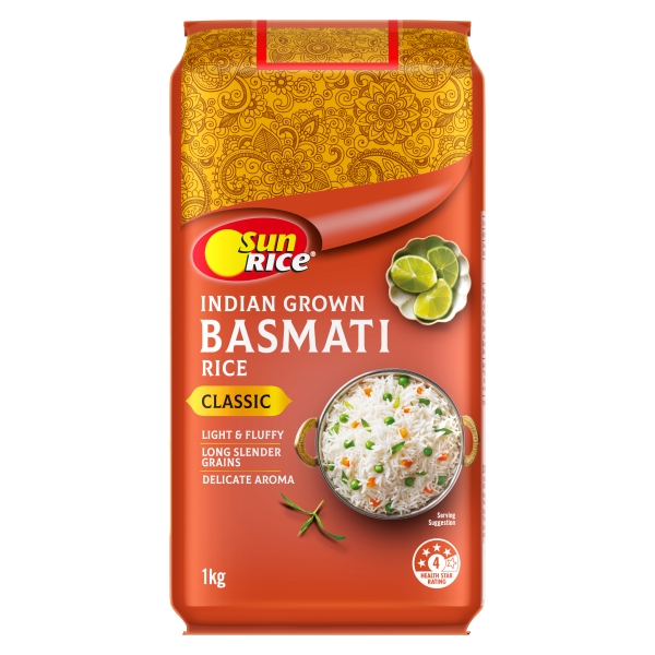 Sunrice Indian Grown Basmati Rice Classic 1kg