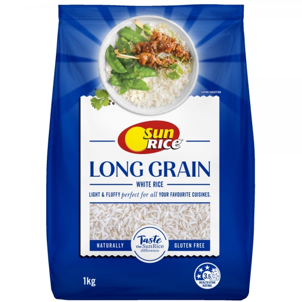 Sunrice Long Grain White Rice 1kg