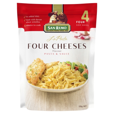 San Remo La Pasta Four Cheeses Pasta & Sauce 120g