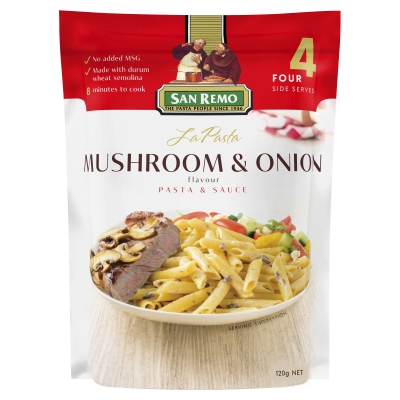 San Remo La Pasta Mushroom & Onion Pasta & Sauce 120g