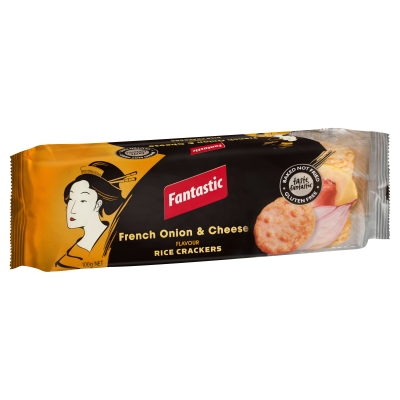 Fantastic Rice Crackers French Onion & Cheese Gluten Free 100g