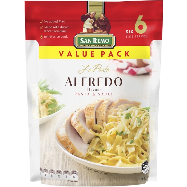 San Remo La Pasta Alfredo Pasta & Sauce 160g