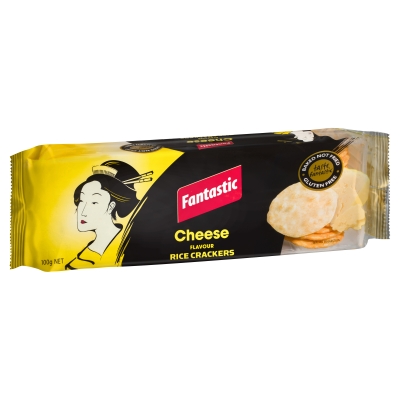 Fantastic Rice Crackers Cheese Gluten Free 100g