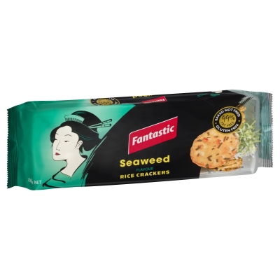 Fantastic Rice Crackers Seaweed Gluten Free 100g