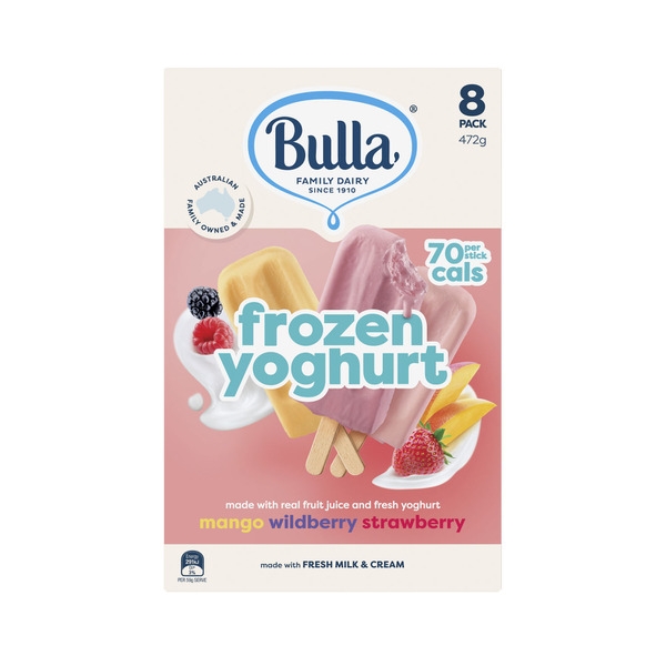 Bulla Frozen Yoghurt Selection 8 Pack 472ml