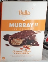 Bulla Ice Cream Murray St Caramel Maple & Macadamias 4 Pack