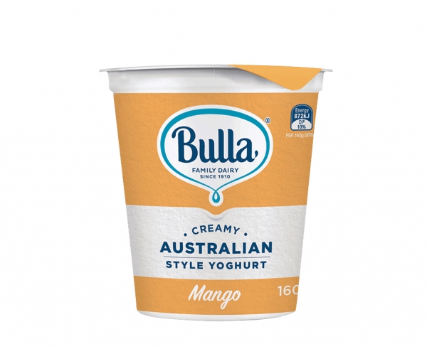 Bulla Australian Style Yoghurt Mango 160g