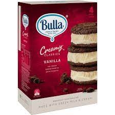 Bulla Ice Cream Creamy Classic Choc & Vanilla 4 Pack