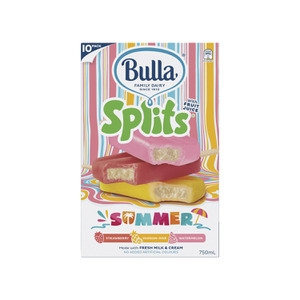 Bulla Ice Cream Splits Summer Variety 10 Pack