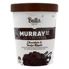 Bulla Ice Cream Murray St Chocolate & Fudge Ripple 1lt