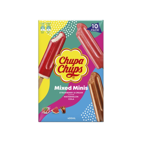 Chupa Chups Ice Cream Mixed Mini Sticks 10 Pack