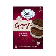 Bulla Ice Cream Creamy Classics Sandwich Cookies & Cream 4 Pack