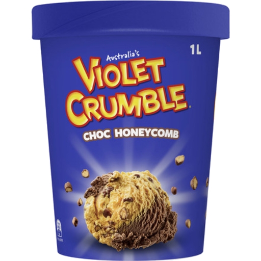 Violet Crumble Ice Cream Tub 1lt