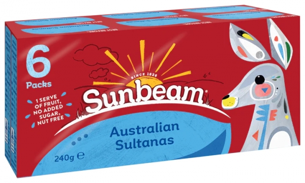 Sunbeam Sultana Snacks 6 Pack 240g