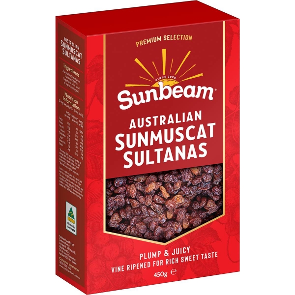 Sunbeam Australian Sundried Muscat Sultanas 450g