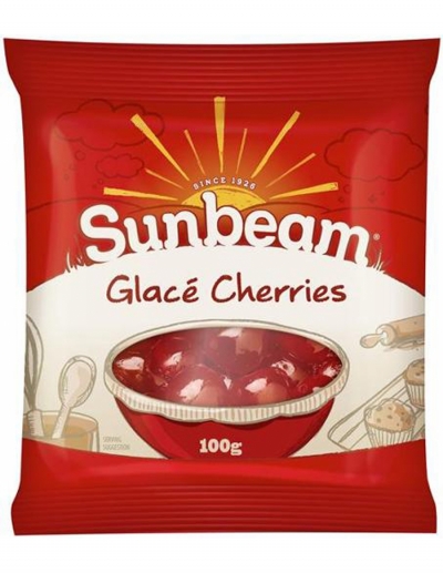 Sunbeam Glace Red Cherries 100g