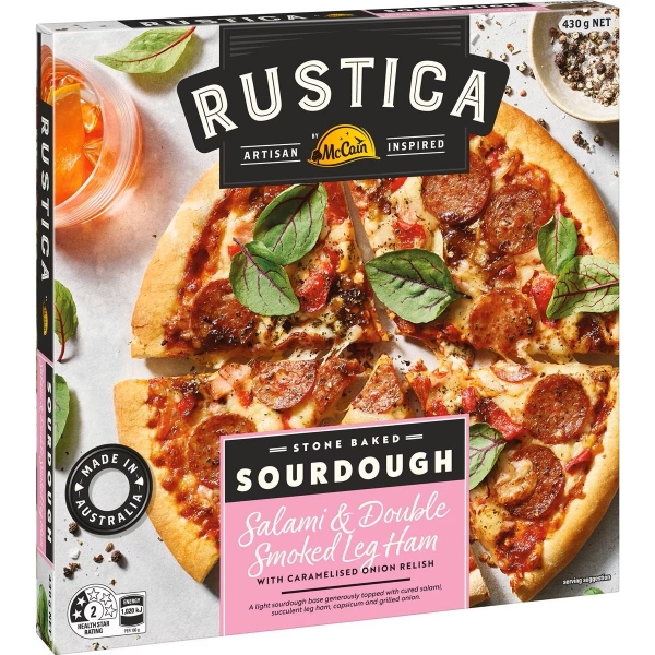 McCain Pizza Rustica Sourdough Salami & Ham 430g