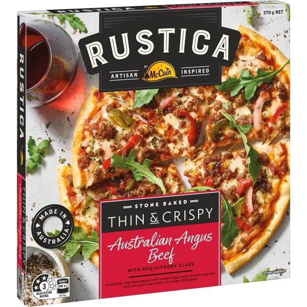 McCain Pizza Rustica Thin & Crispy Angus Beef 370g