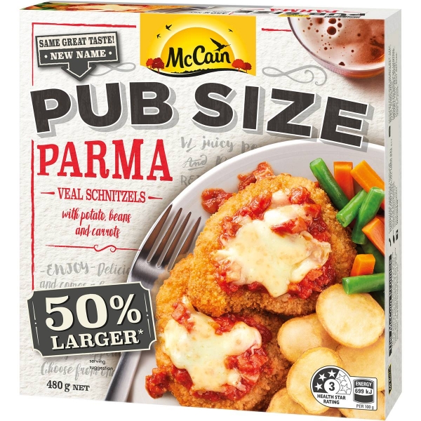 McCain Pub Size Veal Parmagiana 480g