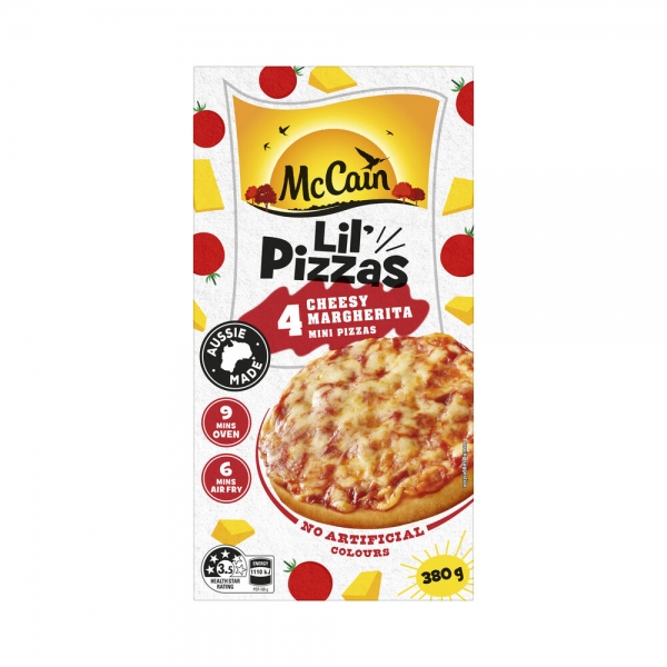 McCain Lil Pizzas Cheesy Margherita 380g