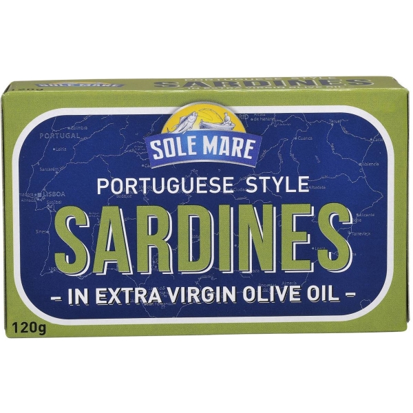 Sole Mare Portuguese Sardines in Extra Virgin Olive Oil 120g