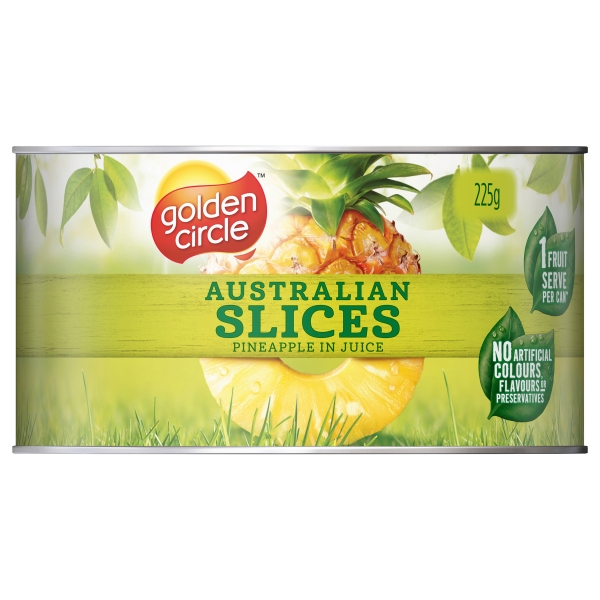 Golden Circle Pineapple Sliced In Natural Juice 225g