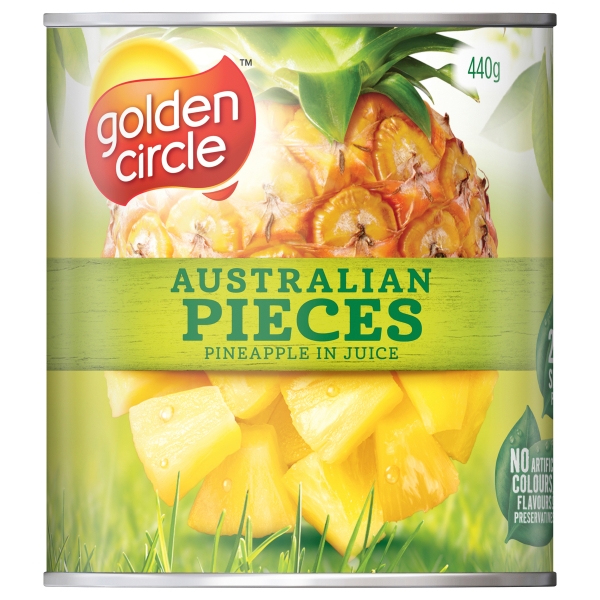 Golden Circle Pineapple Pieces In Natural Juice 440g