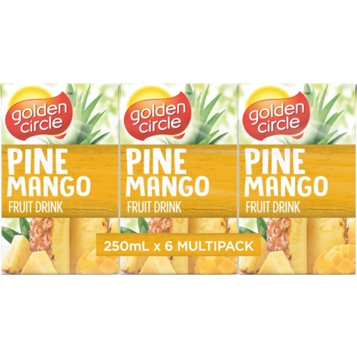 Golden Circle Pine Mango Fruit Drink 6 x 250ml