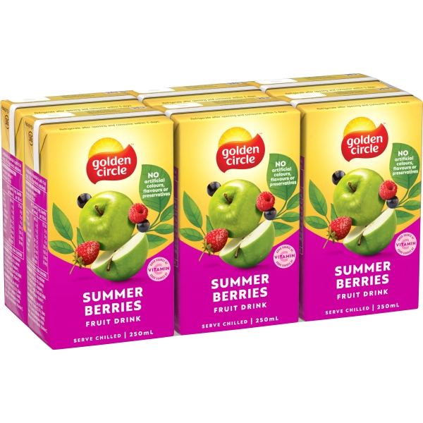 Golden Circle Summer Berries Fruit Drink 6 x 250ml