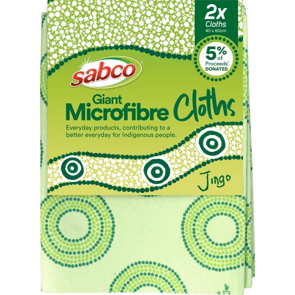 Sabco Jingo Giant Microfibre Cloths 2 Pack