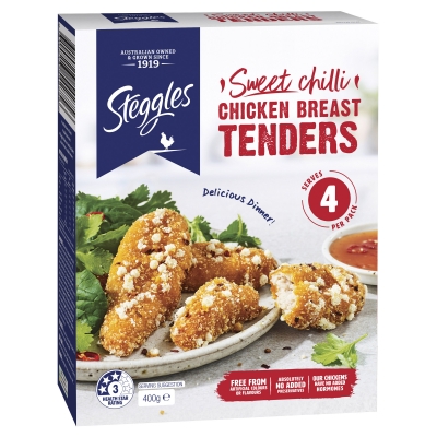 Steggles Chicken Breast Tenders Sweet Chilli 400g