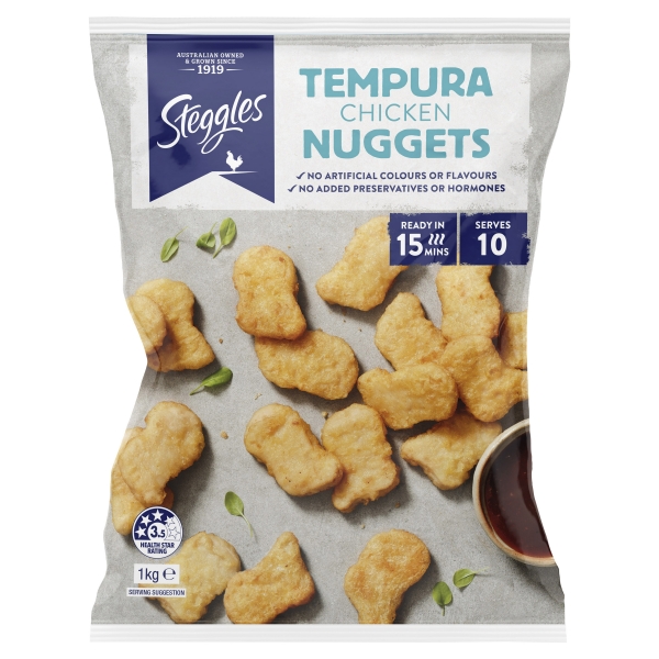 Steggles Chicken Nuggets Tempura 1kg