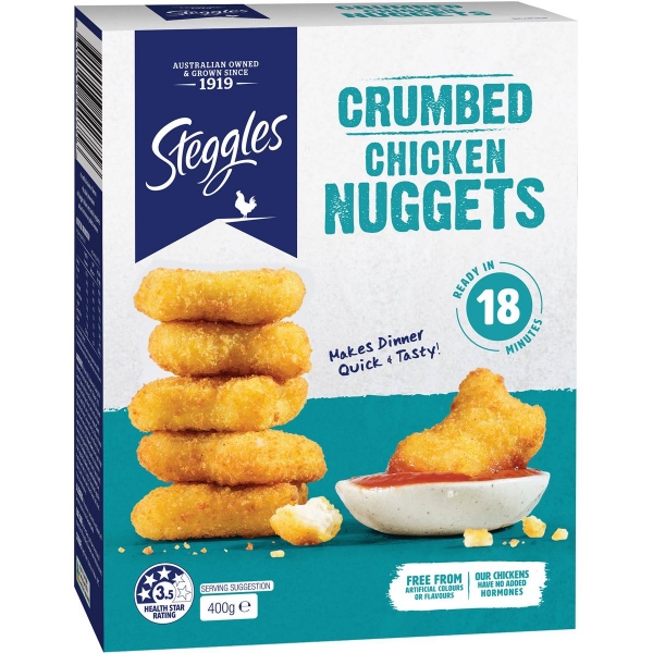 Steggles Chicken Breast Nuggets Tempura 400g