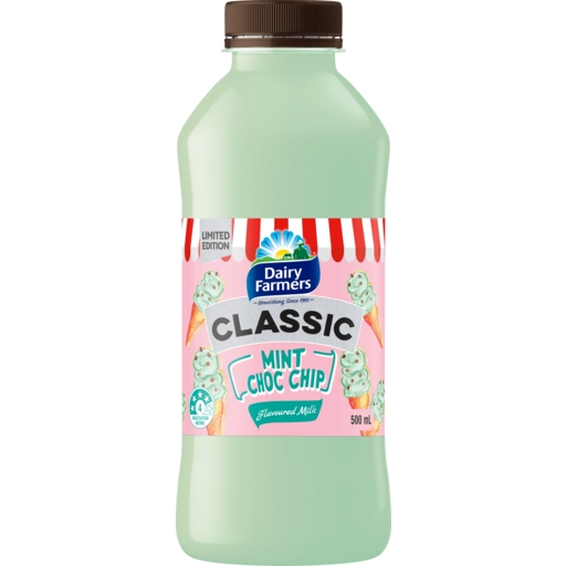 Dairy Farmers Classic Milk Mint Choc Chip 500ml