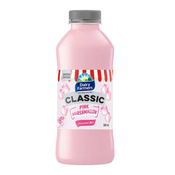 Dairy Farmers Classic Flavoured Milk Pink Marshmallow 500ml