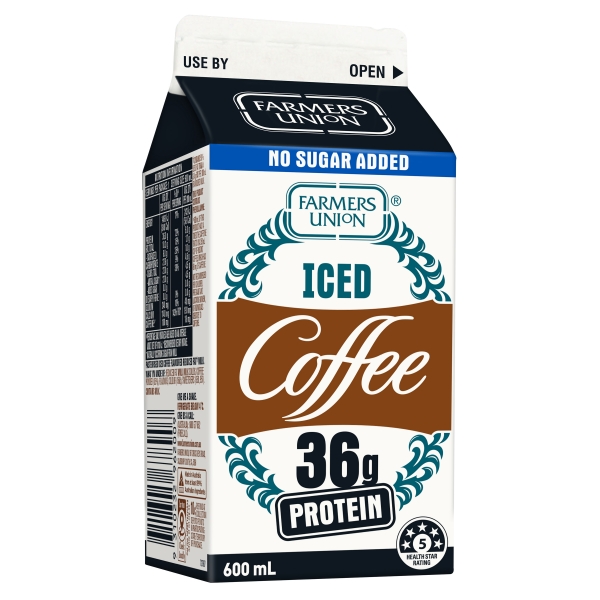 Farmers Union Iced Coffee Protein No Sugar Added 600mL