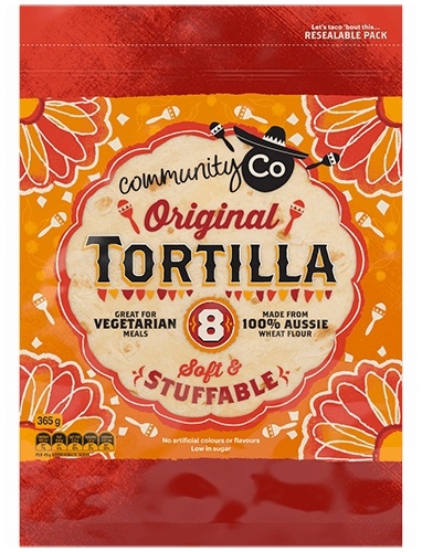 Community Co Tortillas Original 8 Pack 365g