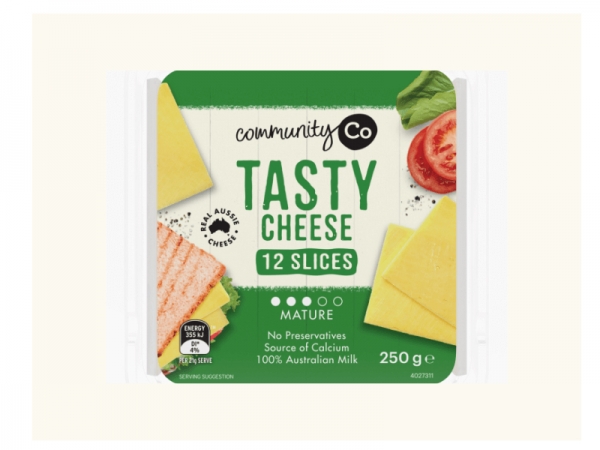 Community Co Cheese Slices Tasty 12 Pack 250g